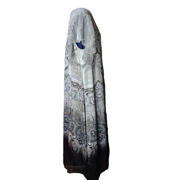 One World Women's Paisley Pattern Embellished Sheath Dress White & Black XL NWT - Picture 7 of 12
